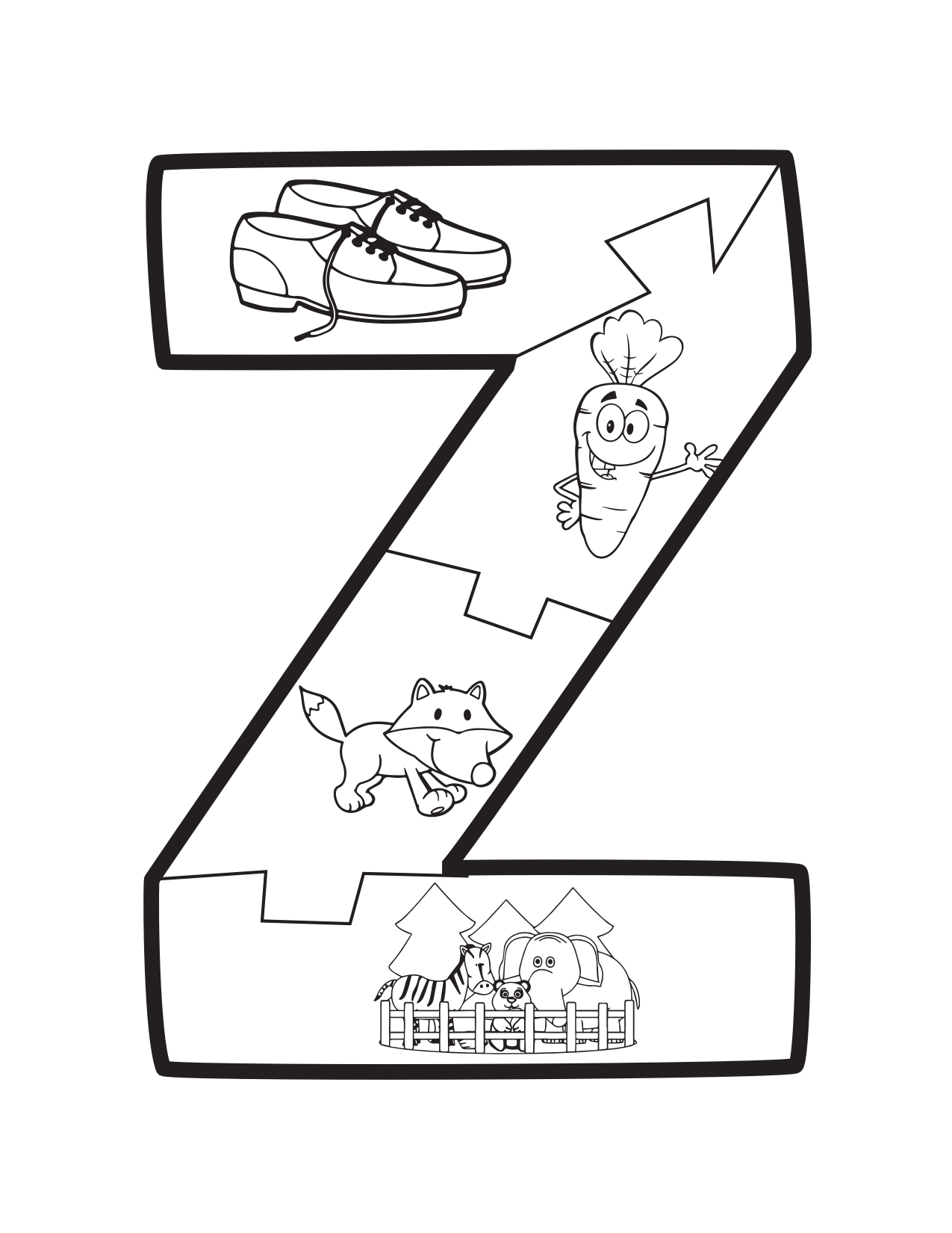 dibujos para colorear y pintar el abecedario