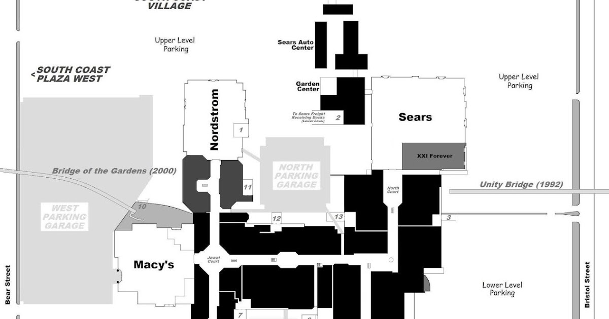 South Coast Plaza Map Pdf Mall Hall Of Fame