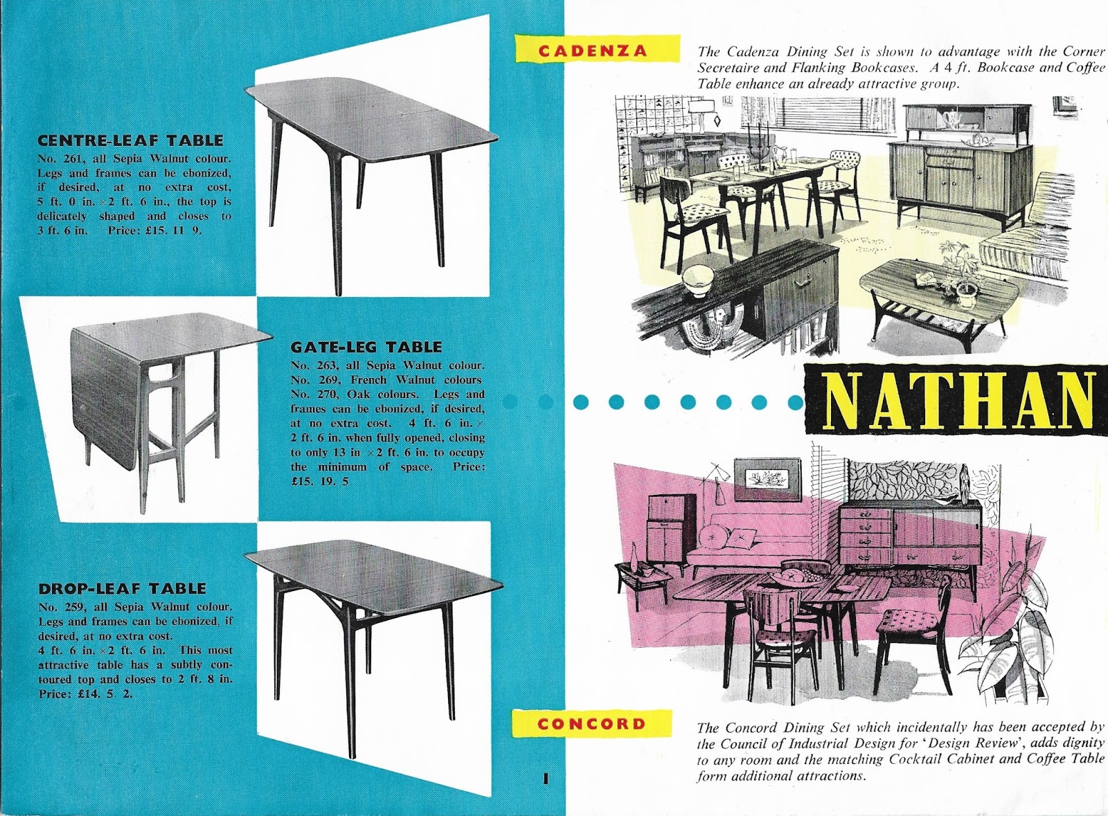 Space Vintage and Retro Nathan 50's Furniture Catalogue