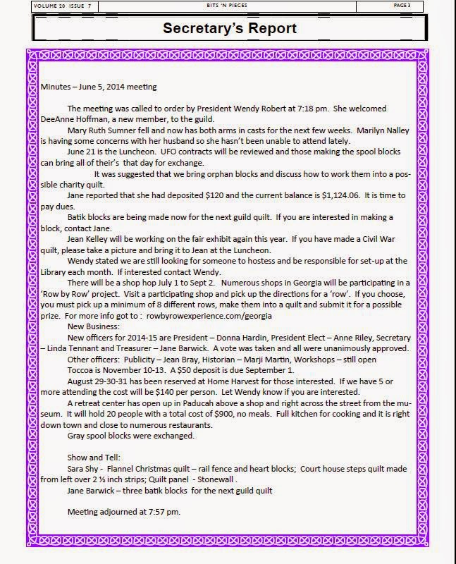 Lavender Mountain Quilt Guild