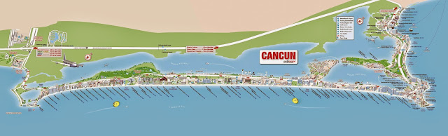 Cancun map - México