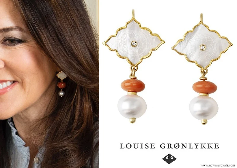 Crown Princess Mary wore Louise Grønlykke Earrings