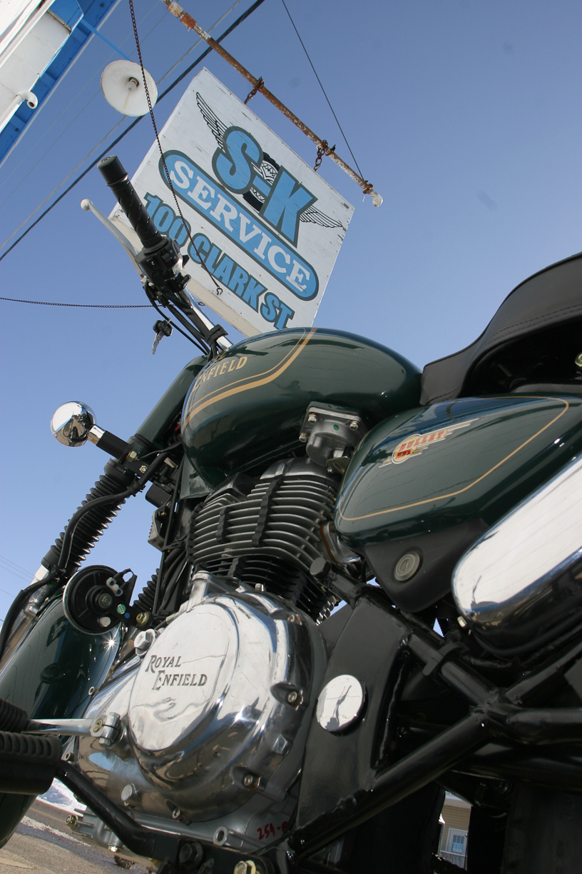 Royal Enfields are "all steel and paint," dealer says