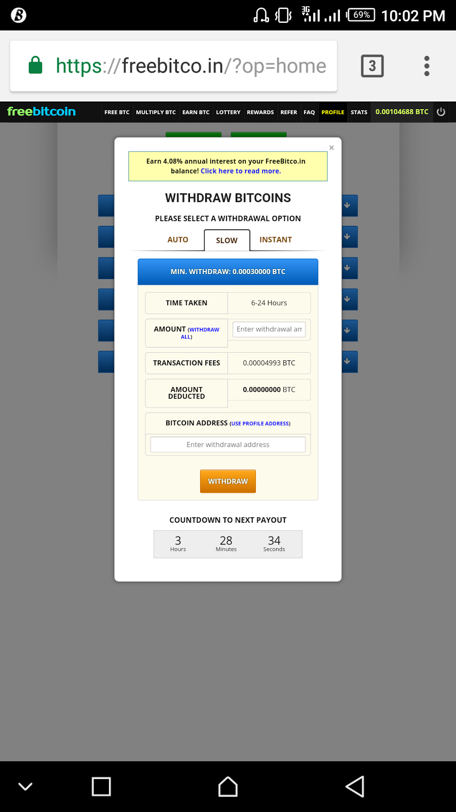 Picture Proof Start Earning Free Bitcoin Every Hour From Freebitcoin - 