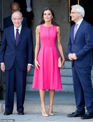 Queen Letizia of Spain fashion during NATO Summit in Spain