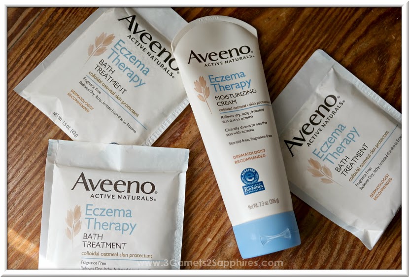Aveeno Eczema Therapy Moisturizing Cream and Bath Treatment #AveenoEczemaTherapy #MC  |  www.3Garnets2Sapphires.com