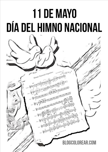 colorear himno nacional Argentino