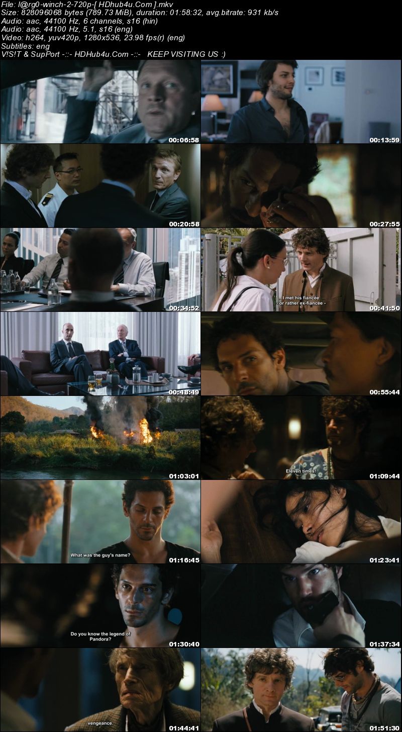 Largo Winch II 2011 Hindi Dual Audio 720p BluRay Esubs 750mb Download