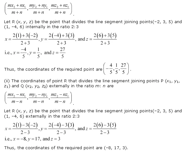 NCERT Solutions for Class 11 Maths Chapter 12 Introduction to Three Dimensional Geometry