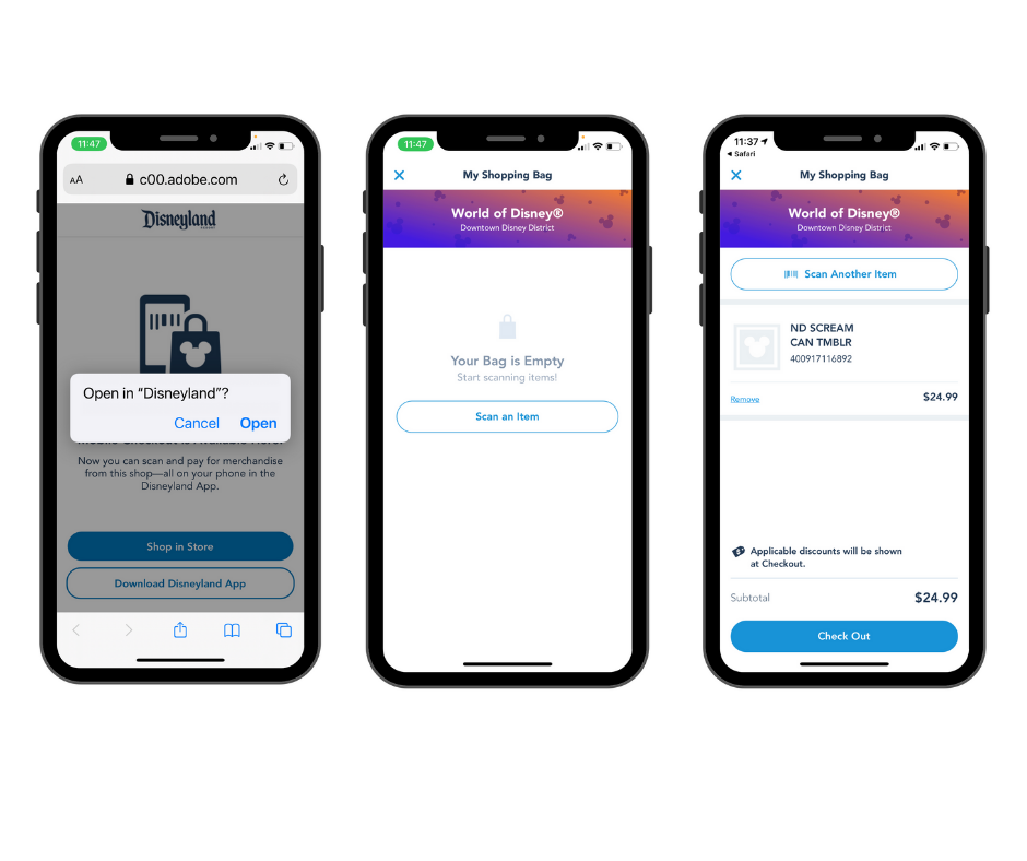 Disneyland Merchandise Mobile Checkout Gluten Free and The Mouse