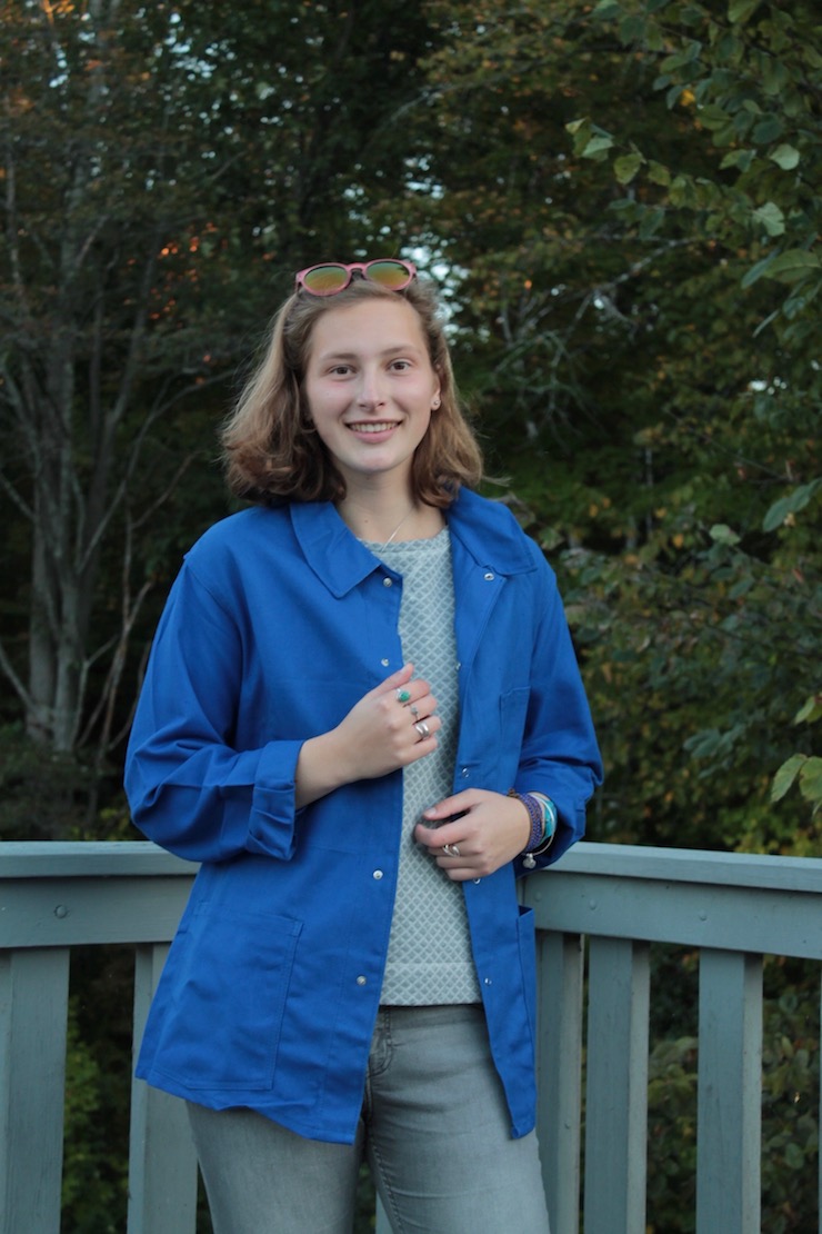 Vintage French work jacket, groutfit, Standfor shoes #fallootd