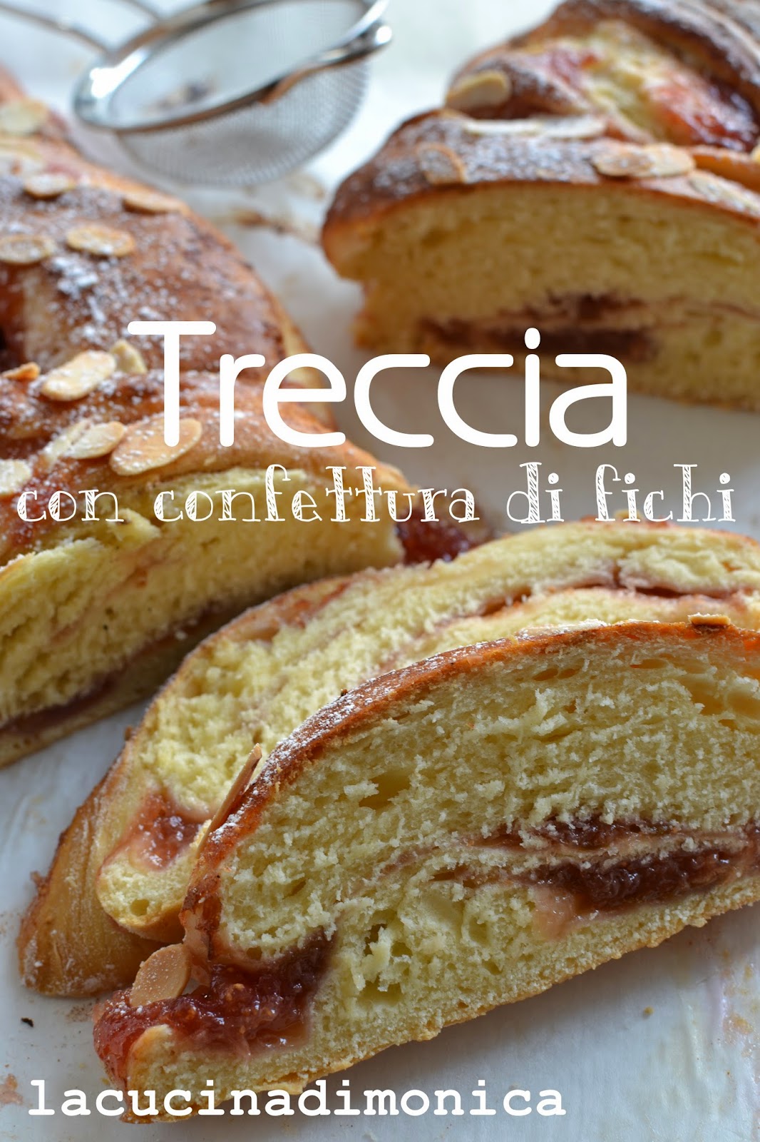 treccia con confettura di pesche (fichi)