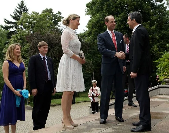 The Earl and Countess of Wessex meeting President Rosen Plevneliev, host of the royal couple's visit to Bulgaria