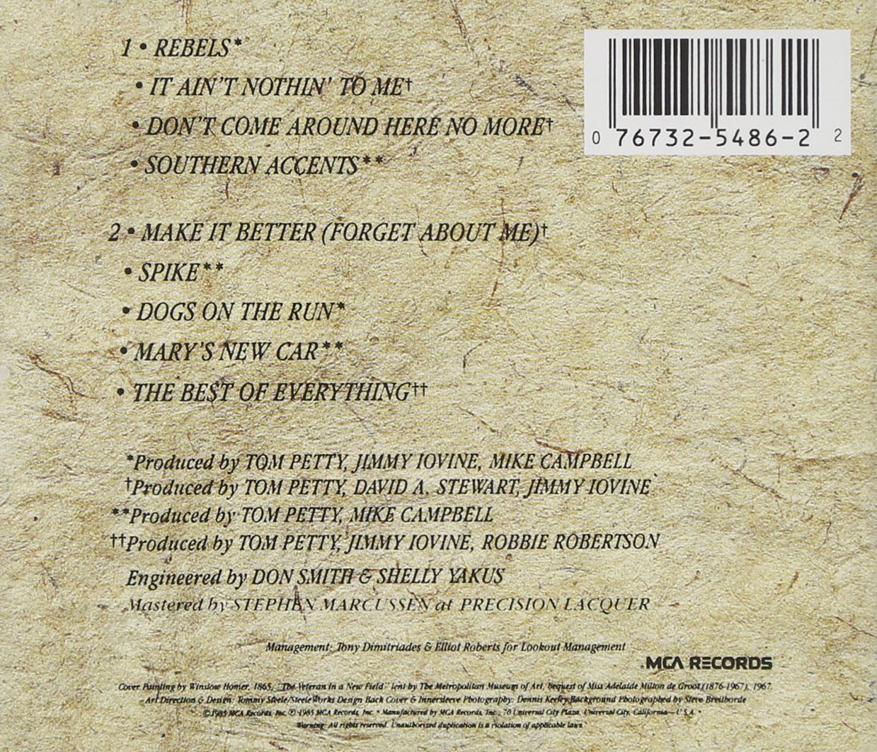 Classic Rock Covers Database Tom Petty & The Heartbreakers Southern