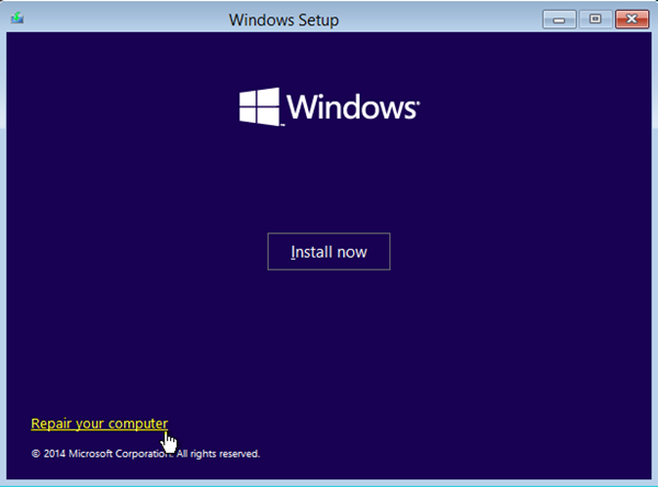 ซ่อมแซมการตั้งค่า windows คอมพิวเตอร์ของคุณ