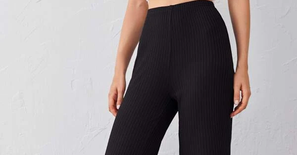 cream bootleg trousers