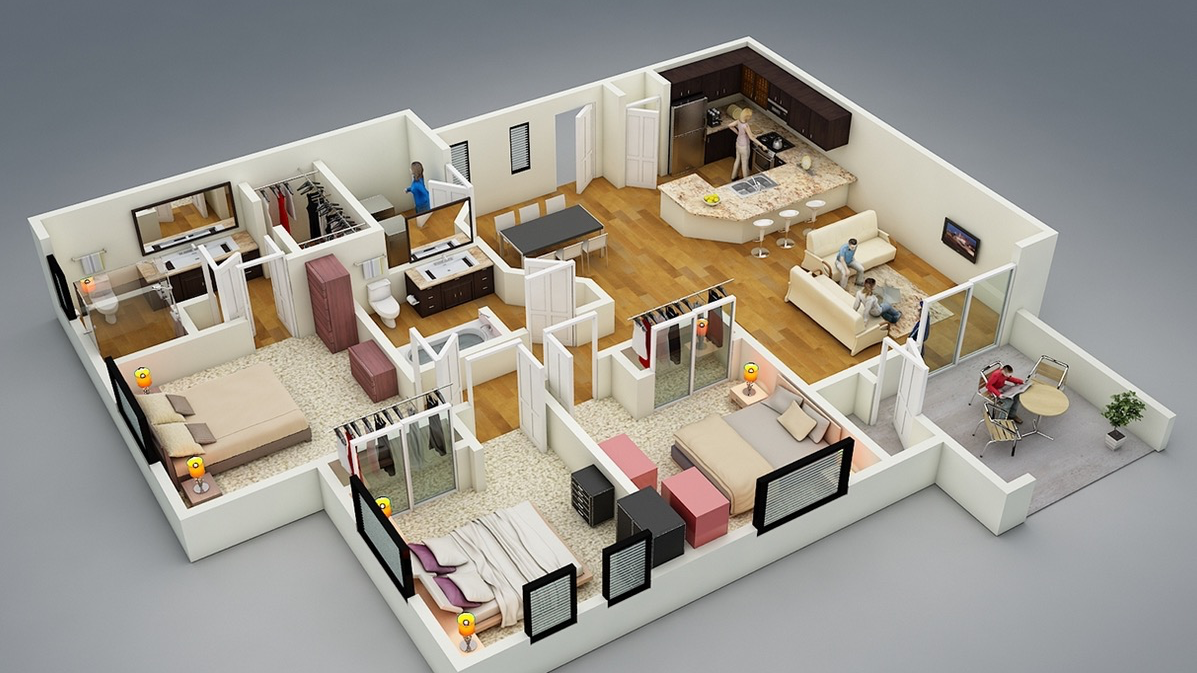 Planos De Casas 3 Dormitorios Con Medidas - Ideias Insiradoras y