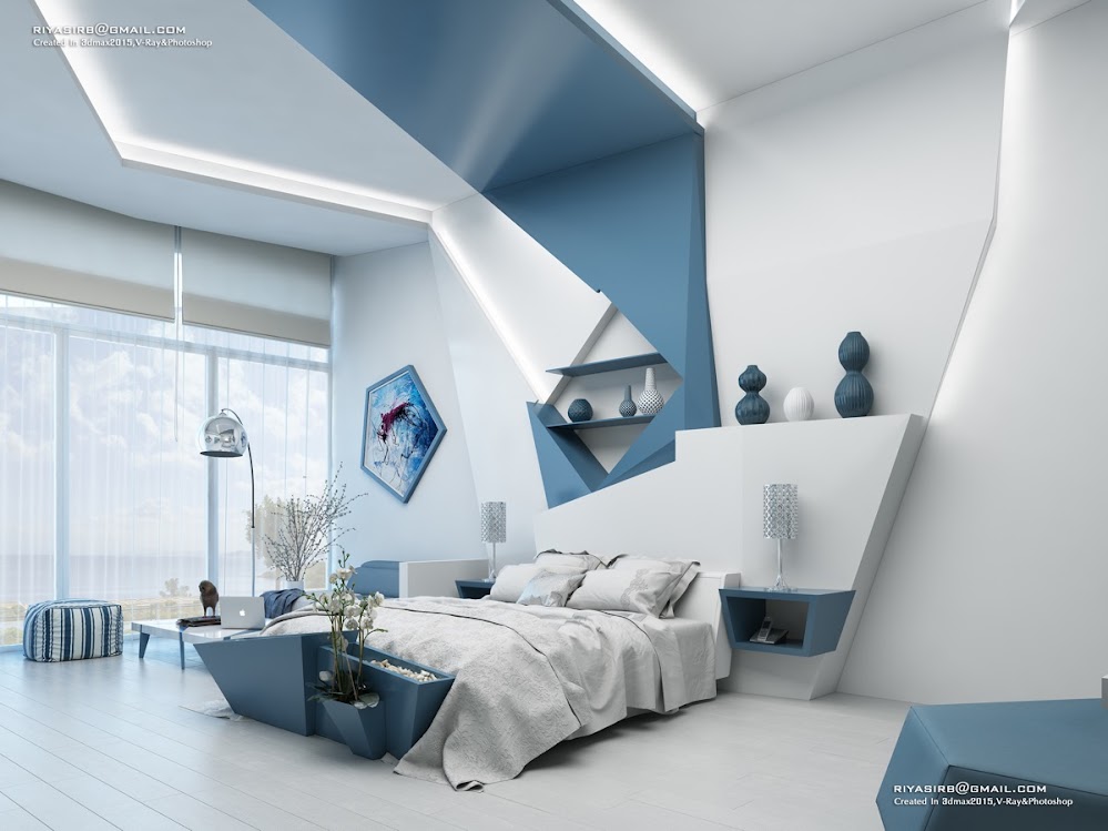 blue-and-white-geometric-feature-accent-wall-panels