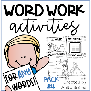 Word work spelling activities for ANY words! Word work is an essential part of language learning in the primary grades. Make word work FUN while LEARNING takes place! There are seventeen different word work activities included in this pack. They can be used for absolutely ANY word learning! Perfect for literacy centers or sub plans. A must have for Kindergarten- Third Grade! #wordwork #wordworkactivities #spelling #1stgrade #2ndgrade #kindergarten