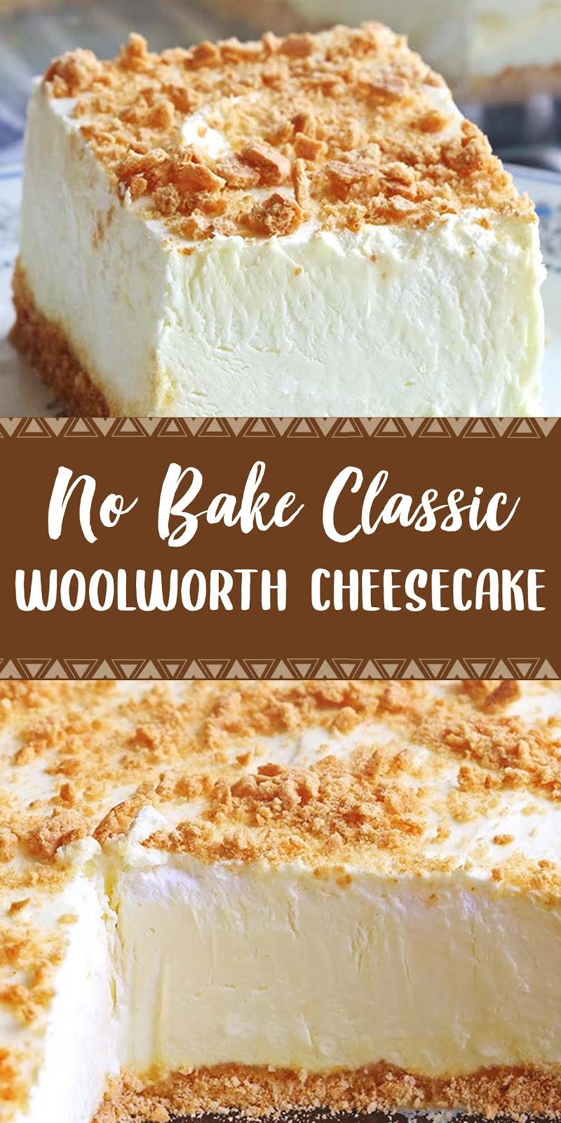 No Bake Classic Woolworth Cheesecake 3 SECONDS