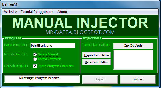 ( SOURCE CODE ) Manual + Auto Injector Cheat Point Blank ~ DaFTeaM Shoot
