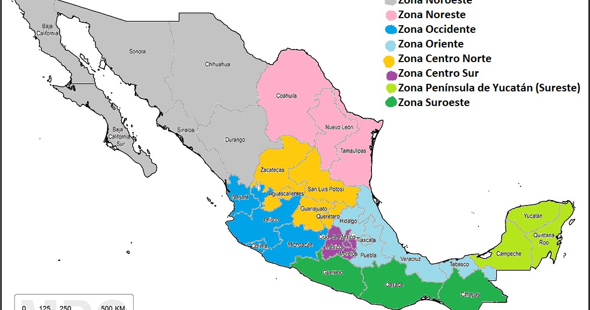 Zonas Económicas de México, y sus