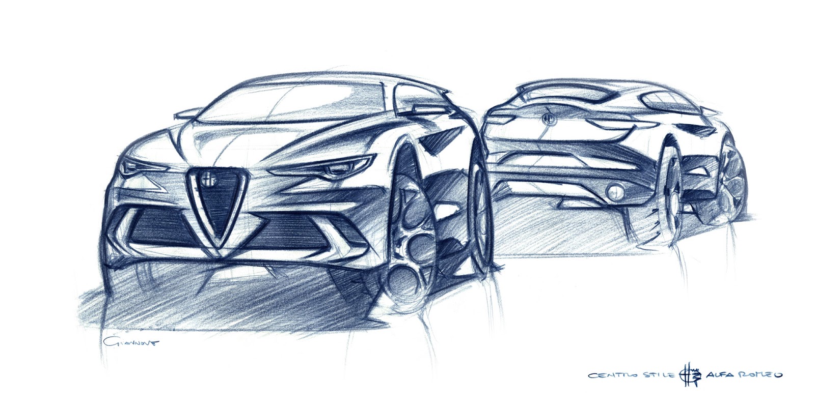 Alfa Romeo Stelvio sketch by Carmelo Giannone