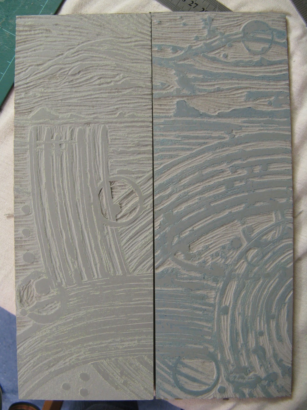 Toni Hartill Art Caustic etching lino an update