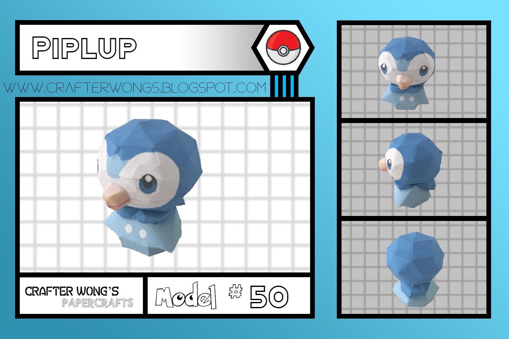 Crafter Wong s Papercraft Chibi Piplup Crafter Wong s Papercraft Chibi Piplup