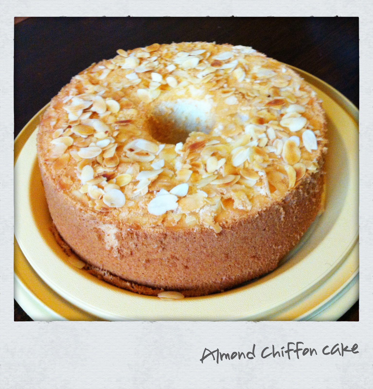Creative heart Almond Chiffon Cake
