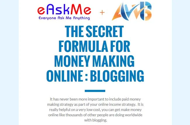 The Secret Formula For Money Making Online Blogging: InfoGraphic