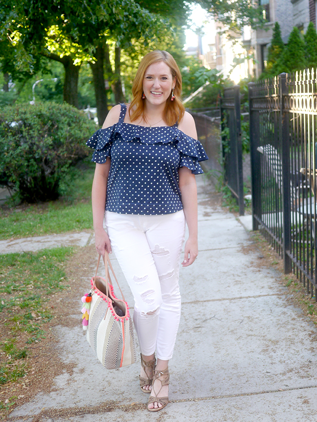 Kristina does the Internets: A Polka-Dotted Cold Shoulder