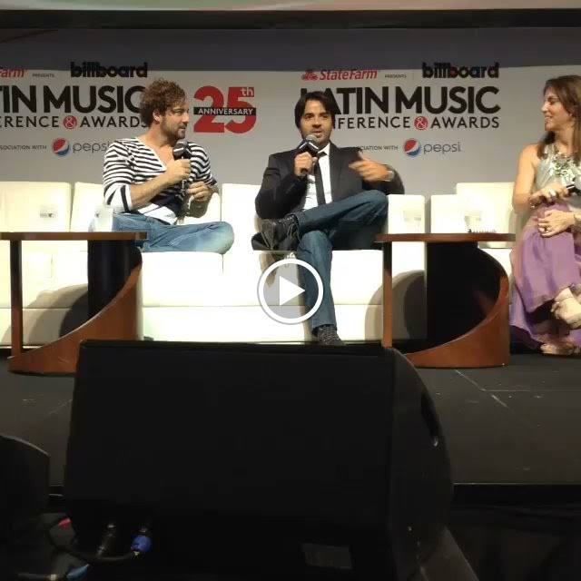 David Bisbal y Luis Fonsi en conferencia, mano a mano, Billboard Latin Music Awards