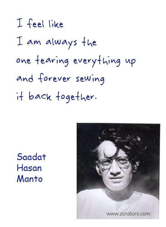 Saadat Hasan Manto Quotes. Saadat Hasan Manto Shayari, Poems, Saadat Hasan Manto Shayari Hindi Quotes & English Quotes