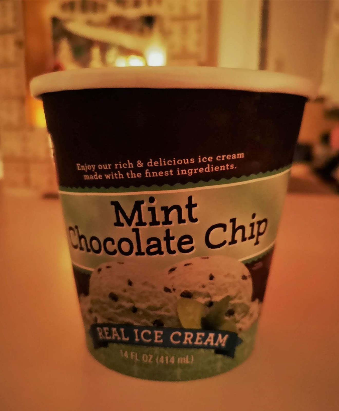 Dollar Tree Mint Chocolate Chip Ice Cream (Dollar Tree)