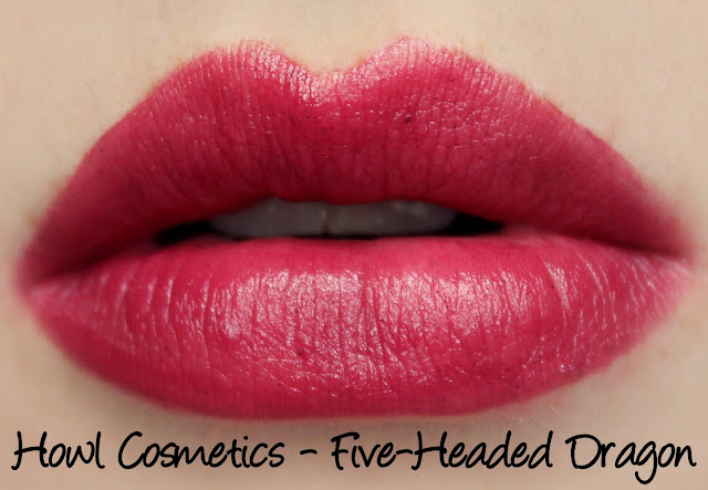 Howl Cosmetics Five-Headed Dragon Lipstick Swatches & Review