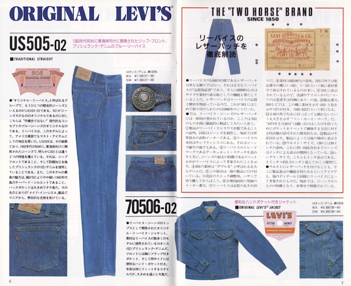 1988年春夏向けカタログ リーバイスブック Vol. 5 私のリーバイス