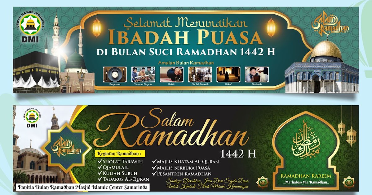 Desain Spanduk Puasa Ramadhan 1442 H 2021 Format Coreldraw (Free CDR