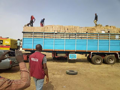 Photos: Six suspected drug peddlers arrested over codeine-laden truck intercepted in Katsina