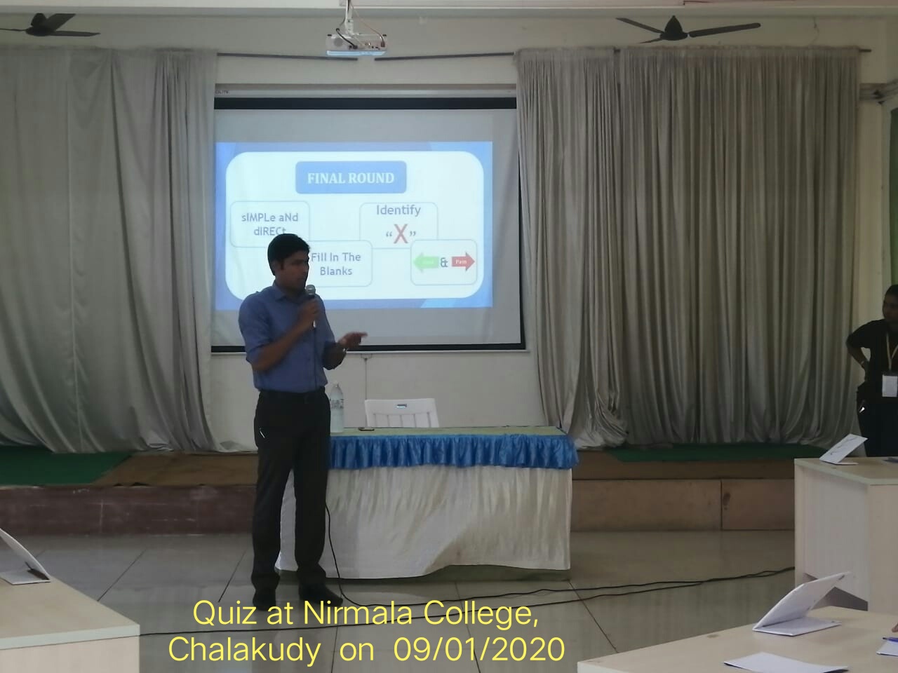 Quiz at Nirmala College Chalakudy on January 09 2020 by Mestin