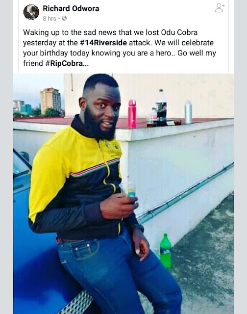 Photos: Kenyans mourn popular football enthusiast killed in terror attack on the eve of his birthday