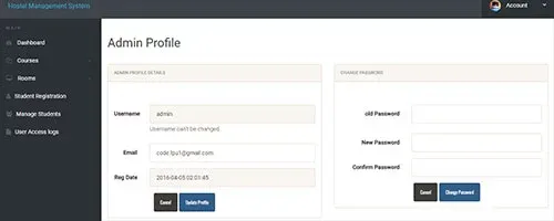 Hostel Management System Using PHP