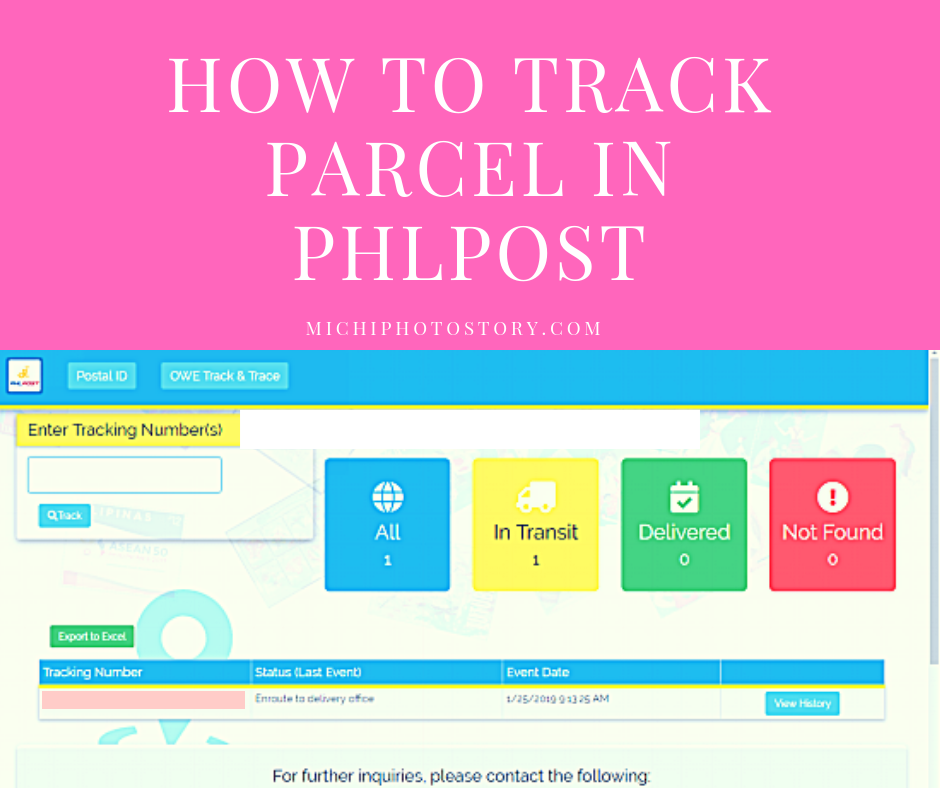 Michi Photostory How to Track your Parcel in PHLPost