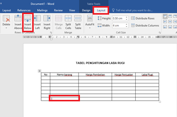 Cara Menambah Baris Dan Kolom Tabel Di Word Dadanby