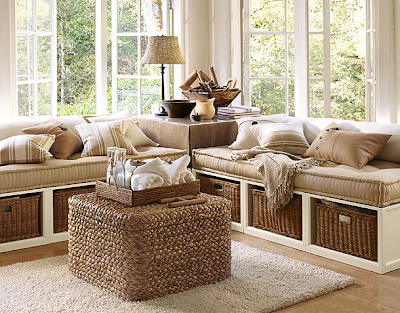 Rustic Living Room Furniture on Rustic Cottage Decor Style Cabin Wooden Living Room Rattan Basket Sofa