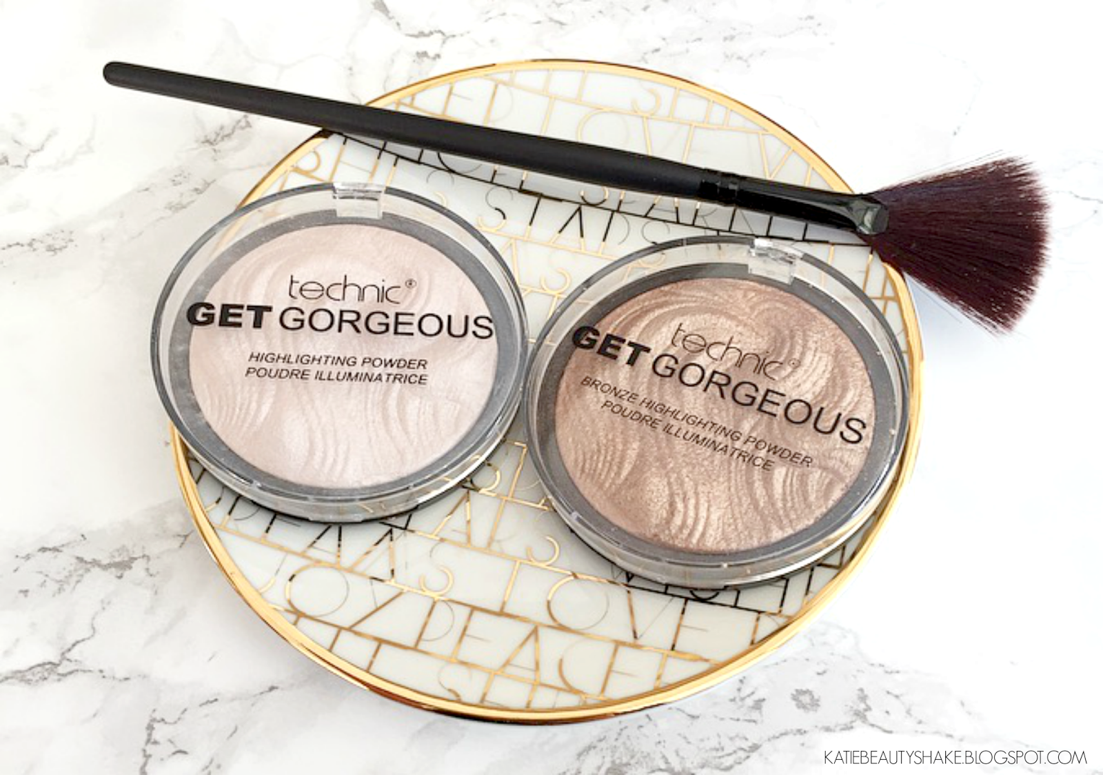 KATIEBEAUTYSHAKE AMAZON BEAUTY HIGHLIGHT DUO & BRUSH FOR UNDER £5