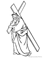 Gambar Yesus Membawa Salib Untuk Diwarnai