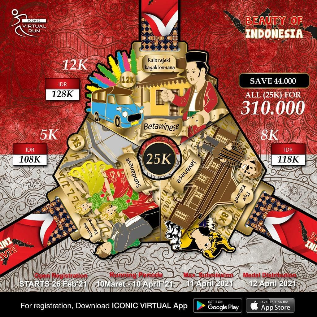 🔍 Iconic Virtual Run ∙ Beauty Of Indonesia Series • 2021 Iconic Virtual Run ∙ Beauty Of Indonesia Series • 2021