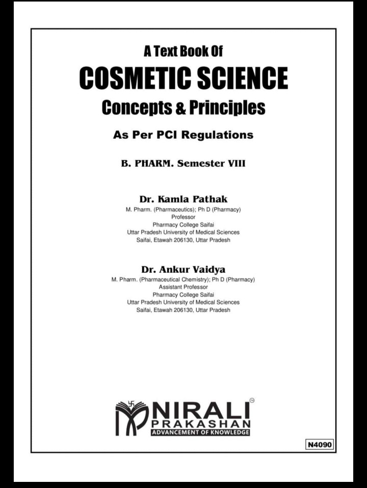 [DOWNLOAD PDF] COSMETIC SCIENCE CONCEPTS AND PRINCIPLES by Nirali