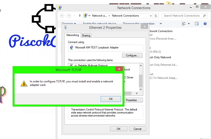 Cara Mengatasi In Order to Configure TCP/IP, You Must Install And